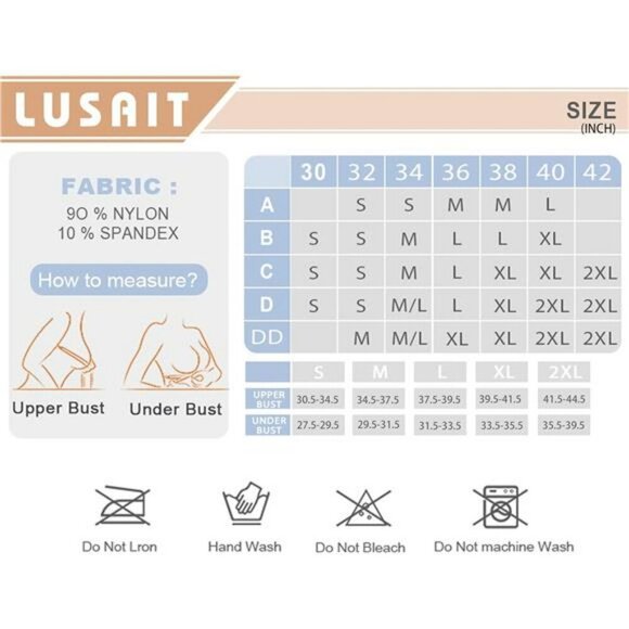 Lusait Strapless Bra for Women Non-Slip Silicone Padded Bandeau Bra Wireless - Picture 6 of 7